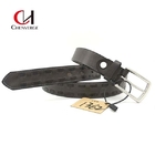 CHENVERGE Black Men's Genuine Leather Braided Belt Practical Wear Resistant
