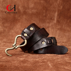High Durability Black Genuine Leather Belt With Zinc Alloy Buckle
