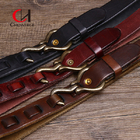 High Durability Black Genuine Leather Belt With Zinc Alloy Buckle