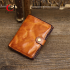 5.8 Inches Length Genuine Leather Purse Standard Width For Business Meeting