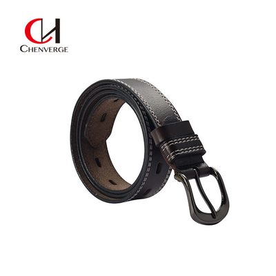 Brown Denim Or Slacks Genuine Leather Belt With Automatic Buckle