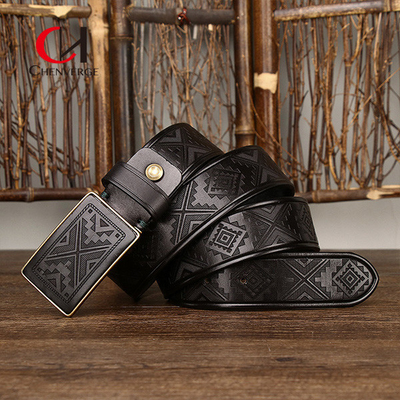 Standard Width Genuine Leather Belt For Professional Occasion First Layer Of Cowhide