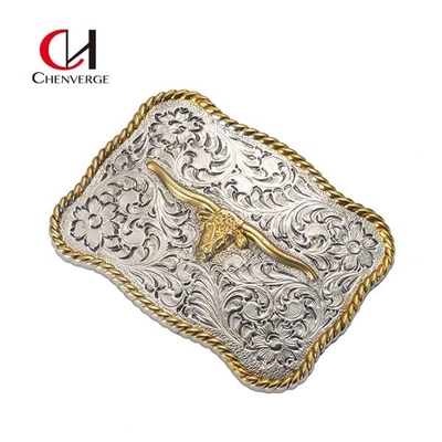 Thickness 3mm Antirust Western Belt Buckle , Lightweight Plate Style Belt Buckle