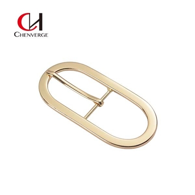 Unisex Antirust Center Bar Roller Buckle , Anticorrosive Gold Oval Belt Buckle