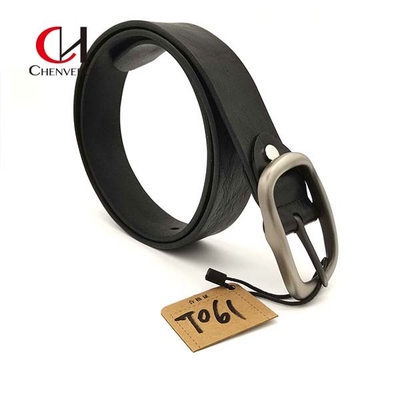 Multiscene Cowhide Genuine Leather Black Belt , Practical Men's Center Bar Belt