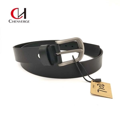 Matte Authentic Genuine Leather Belt Practical Reddish Brown Color