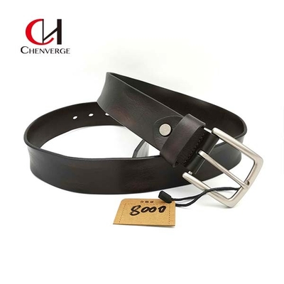 Durable Mens Genuine Leather Belt Width 3.8cm Antiwear Multipurpose