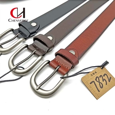 Chenverge Unisex Genuine Leather Dress Belt , Leisure Genuine Handmade Leather Belts