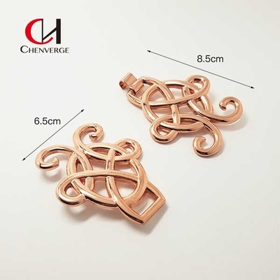 Hollow Design Antirust Rose Gold Belt Buckle , Multipurpose Leather Belt Parts