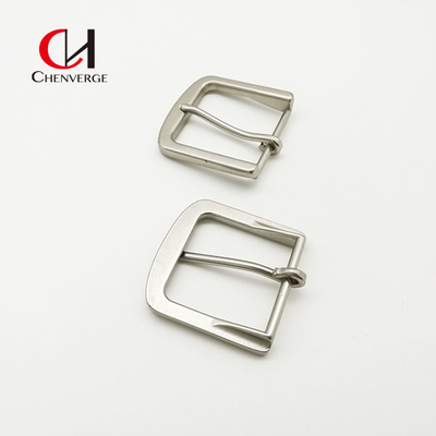 Sliver Matte Pin Belt Buckles Zinc Alloy BI Plating OEM Classic 40mm