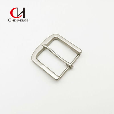 Sliver Matte Pin Belt Buckles Zinc Alloy BI Plating OEM Classic 40mm