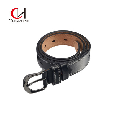 Black Neutral Street Denim Casual Genuine Leather Belt Cowhide Or PU