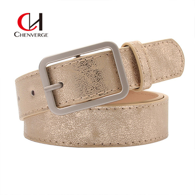 Shiny PU Alloy Buckle Ladies Leather Belt Jeans Clothing Accessories