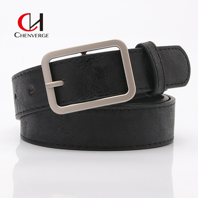 Shiny PU Alloy Buckle Ladies Leather Belt Jeans Clothing Accessories