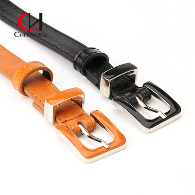 Zinc Alloy Ladies Leather Belt Creative Glossy Surface For Dresses Half Skirts