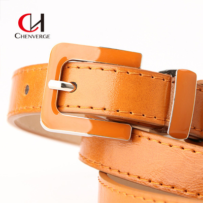 Zinc Alloy Ladies Leather Belt Creative Glossy Surface For Dresses Half Skirts