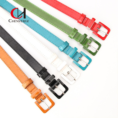 Zinc Alloy Ladies Leather Belt Creative Glossy Surface For Dresses Half Skirts