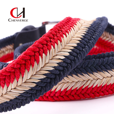 Braided Woven Elastic Belt Wax Rope Straw Men'S And Women'S Leisure Canvas Belt