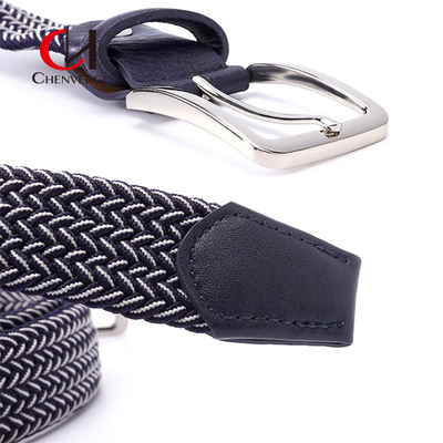 ODM Woven Elastic Belt Needle Buckle canvas Braided Belt