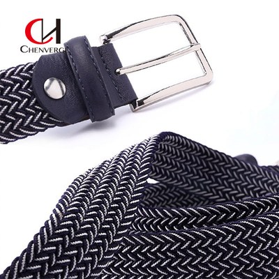ODM Woven Elastic Belt Needle Buckle canvas Braided Belt