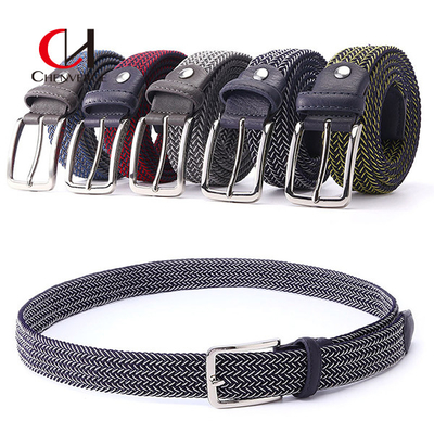ODM Woven Elastic Belt Needle Buckle canvas Braided Belt