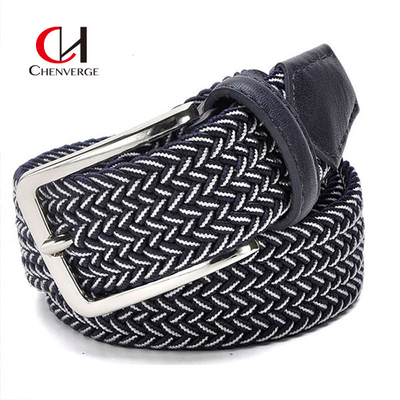 ODM Woven Elastic Belt Needle Buckle canvas Braided Belt