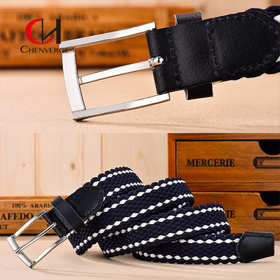 Female Plaid Woven Cloth Belt Retro Hand Grey Blue And Black Color