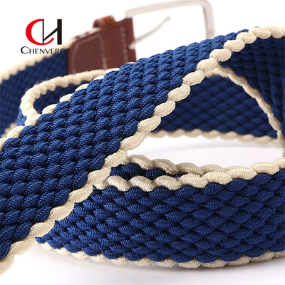 Lady'S Nylon Woven Elastic Belt Needle Buckle Jeans Customized Logo