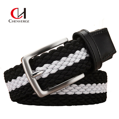 Non Punching Breathable Woven Elastic Belt Casual Men'S Canvas Belt High Grade