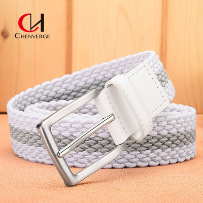 Non Punching Breathable Woven Elastic Belt Casual Men'S Canvas Belt High Grade