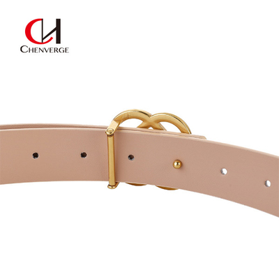 Women's Decorative PU Leather Belts Flower Hollow Buckle Customized Logo