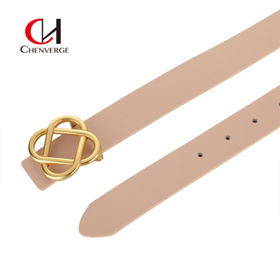 Women's Decorative PU Leather Belts Flower Hollow Buckle Customized Logo