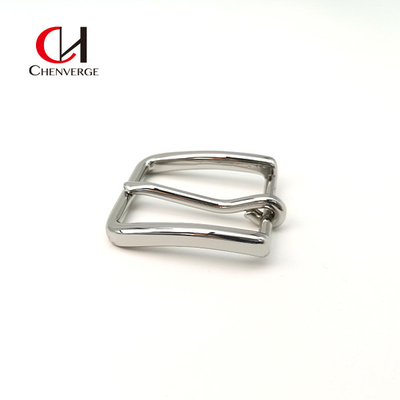 Zinc Alloy Simple Belt Buckle 30mm Silver Glossy Color Changeable