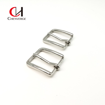 Zinc Alloy Simple Belt Buckle 30mm Silver Glossy Color Changeable