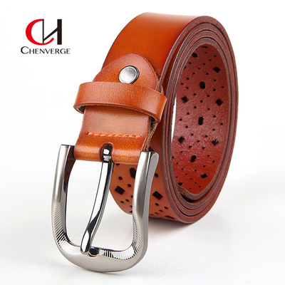 Cowhide Ladies Leather Belt Adjustable Size Standard Length