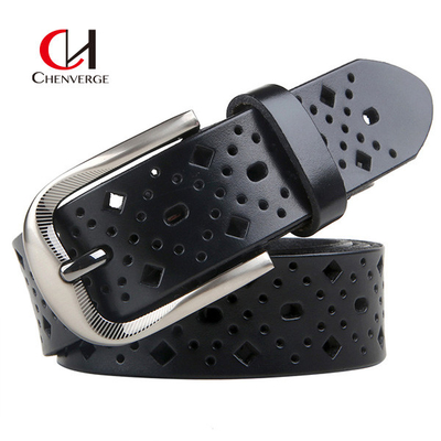 Cowhide Ladies Leather Belt Adjustable Size Standard Length