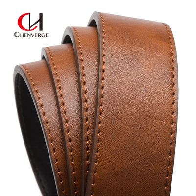 130cm Length Men's Leather Belt Non Perforated Export Business Belt PU