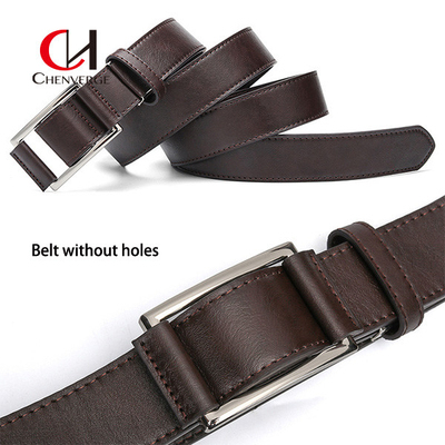 130cm Length Men's Leather Belt Non Perforated Export Business Belt PU