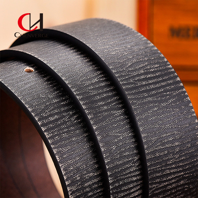 Vintage Men's Leather Belts 110cm Four Buckle Black Brown color