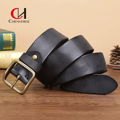 130CM Business Leather Belt Standard Size Top Layer Cowhide Men'S Belt