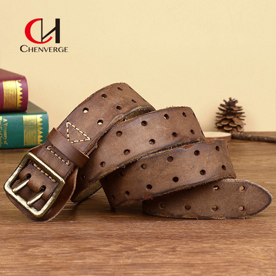 Fashion Genuine Leather Strap Red Brown Black Khaki Coffee Color For Men