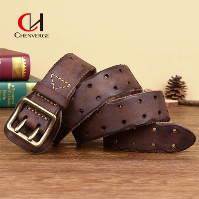 Fashion Genuine Leather Strap Red Brown Black Khaki Coffee Color For Men