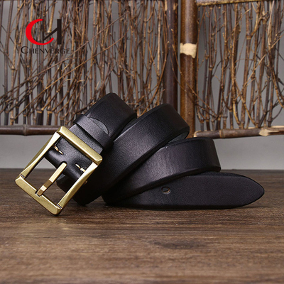 Standard Width Retro Style Genuine Leather Belt  For Men  3 Color