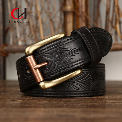 Fashion Trendy Style Genuine Leather Belt 125cm Length For Business Meeting