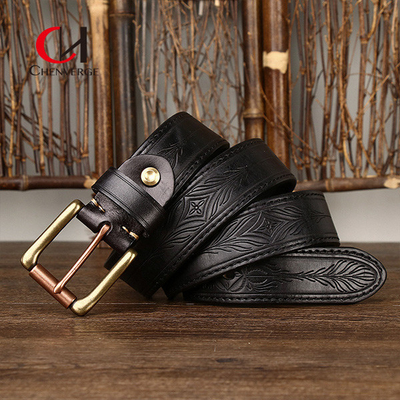 Fashion Trendy Style Genuine Leather Belt 125cm Length For Business Meeting
