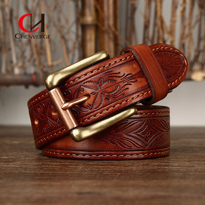 Fashion Trendy Style Genuine Leather Belt 125cm Length For Business Meeting