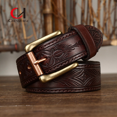 Fashion Trendy Style Genuine Leather Belt 125cm Length For Business Meeting