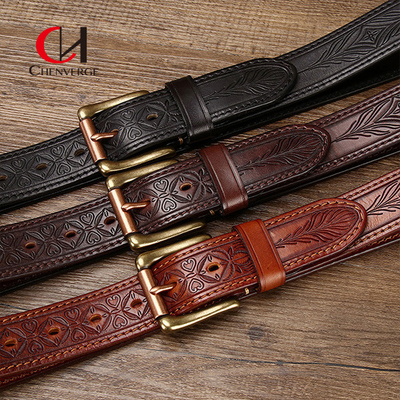 Fashion Trendy Style Genuine Leather Belt 125cm Length For Business Meeting