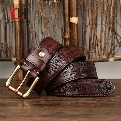 Fashion Trendy Style Genuine Leather Belt 125cm Length For Business Meeting