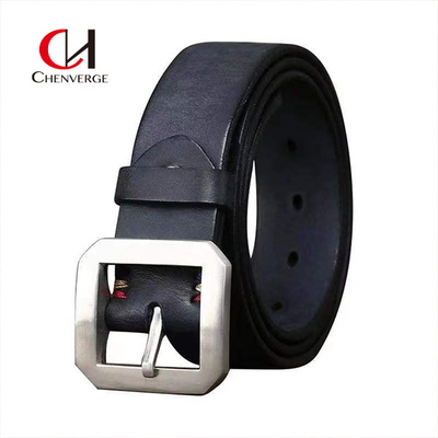 120cm Length Genuine Leather Belt With Smooth Strap Solid Pattern